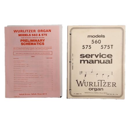 Wurlitzer Organ 560 575 Service Manual | Wurlitzer