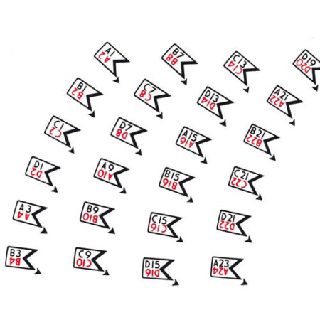 Wurlitzer Sticker Letters en Nummers Voor Platencarroussel 1900 / 2104 / 2304 / 2404 / 2504 | Wurlitzer