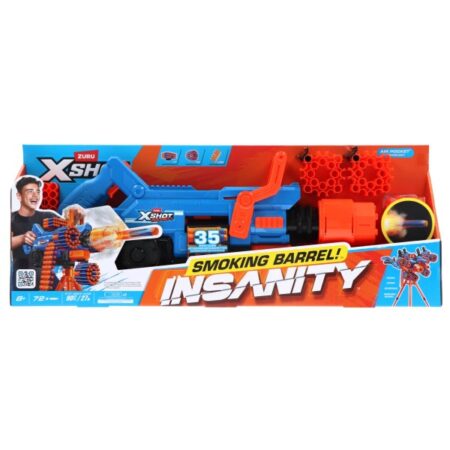 X-shot Insanity Mega Barrel Licht En Rook 72 Darts | Zuru