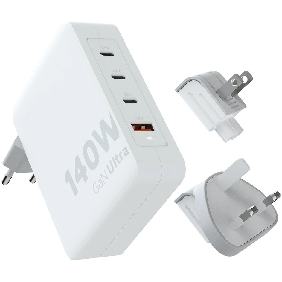 Xtorm GaN-Ultra Travel Charger 140W USB-C USB-A Oplader Wit | Xtorm
