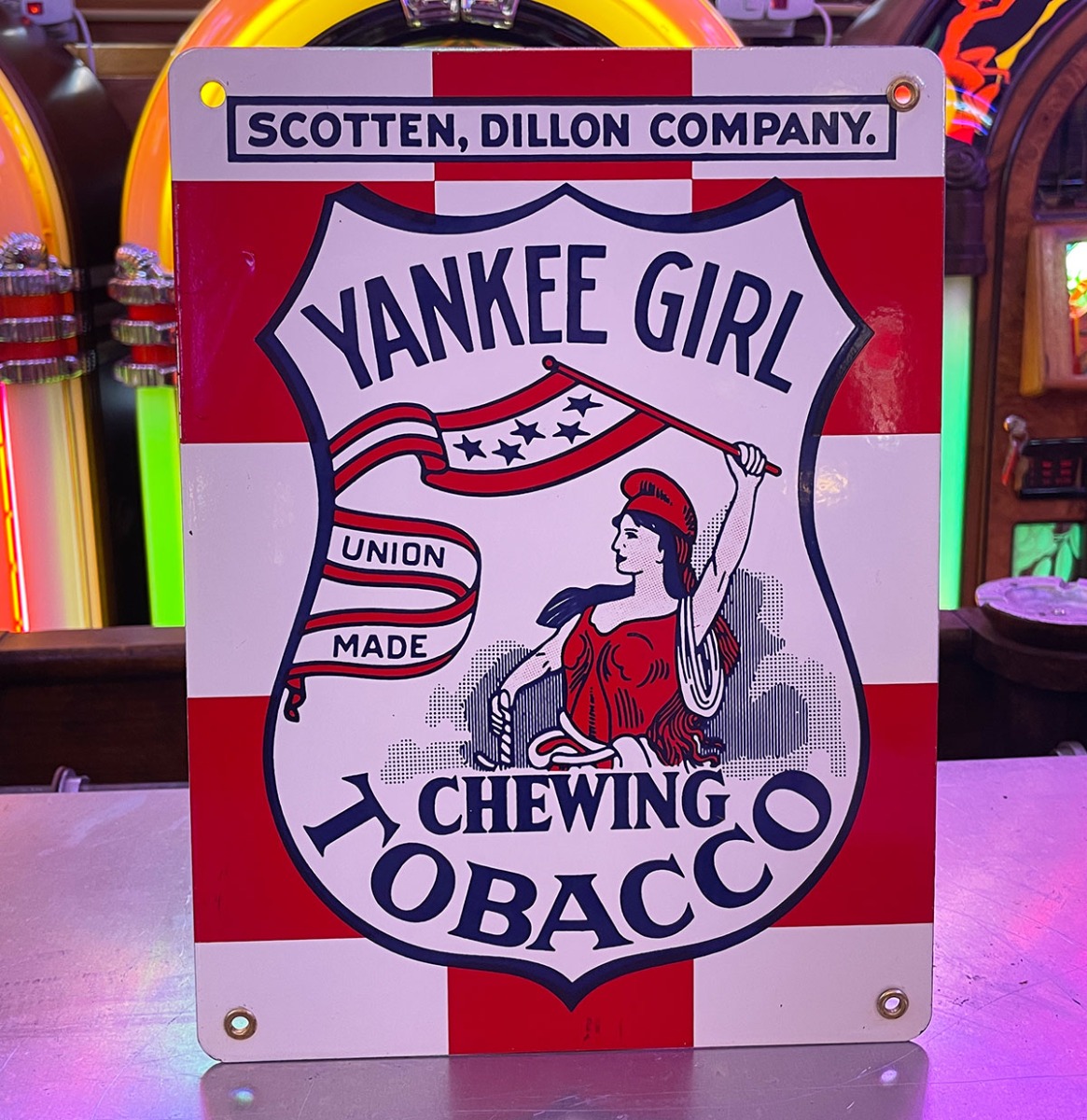 Yankee Girl Chewing Tobacco Emaille Bord - 31 x 23cm | The Dutch Pickers