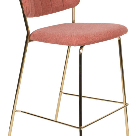 ZILT Barstoel 'Kolten' kleur Goud/Roze (zithoogte 65cm) | ZILT
