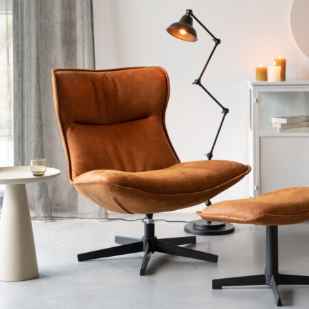 ZILT Draaifauteuil 'Belisama' Lederlook