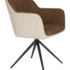 ZILT Eetkamerstoel 'Hasani' kleur Beige/Bruin | ZILT