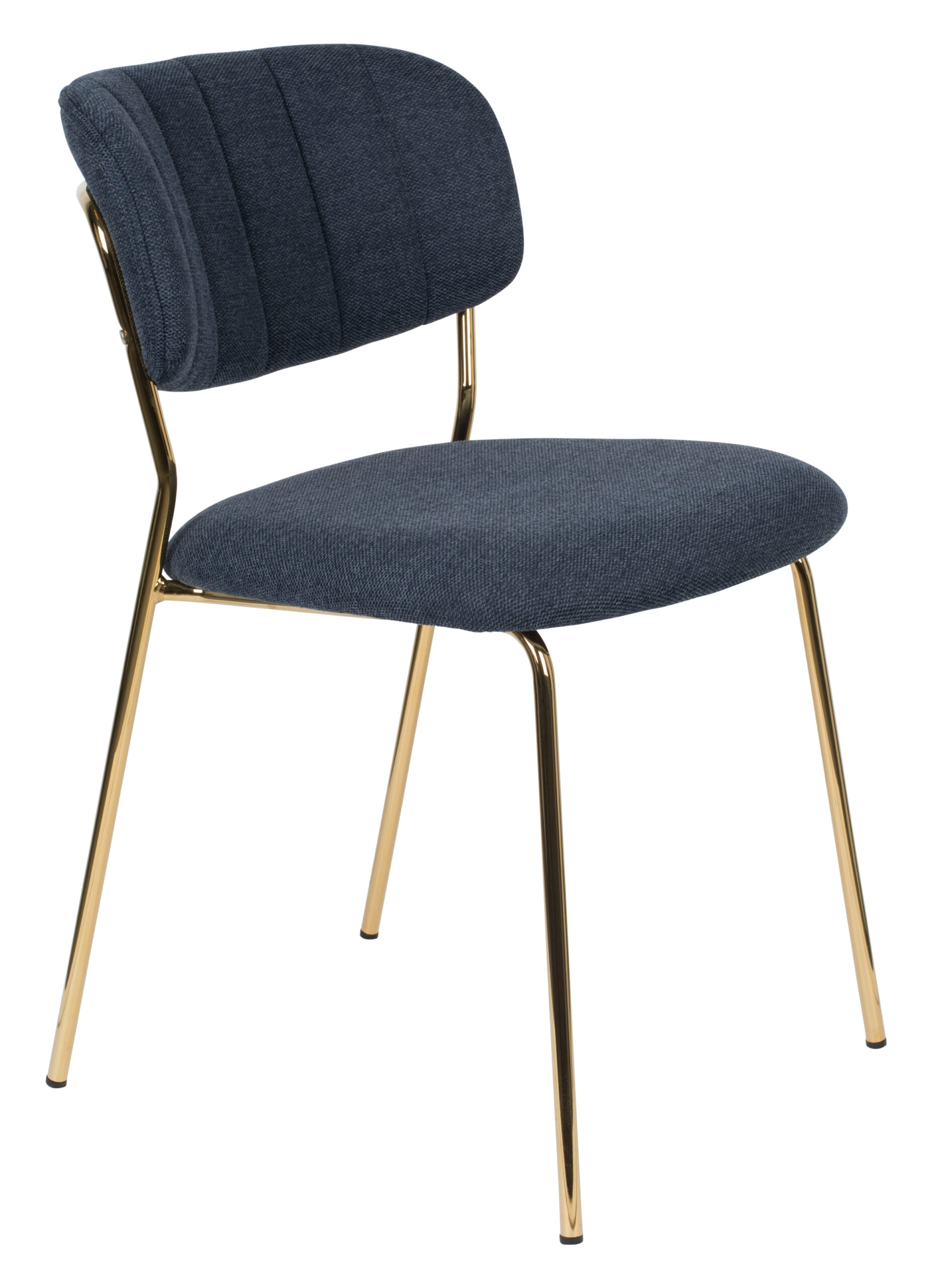 ZILT Eetkamerstoel 'Kolten' kleur Goud/Donkerblauw | ZILT