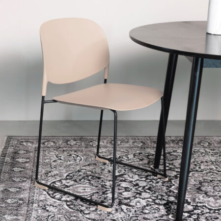 ZILT Eetkamerstoel 'Simon' kleur Beige | ZILT