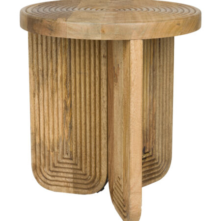 ZILT Ronde Bijzettafel 'Kang' Mangohout