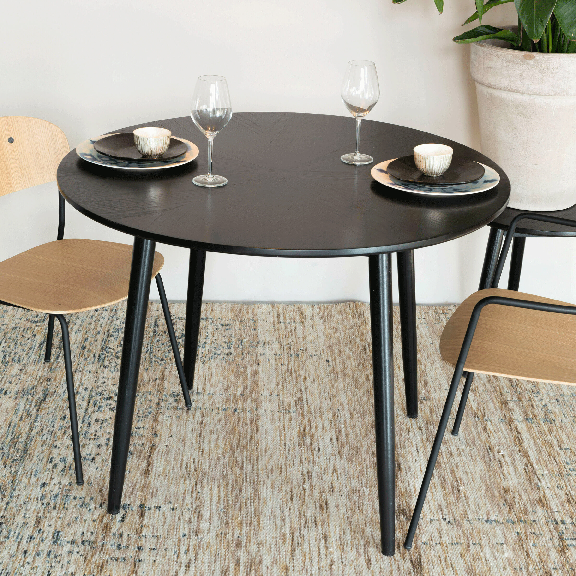 ZILT Ronde Eettafel 'Memo' Eikenhout