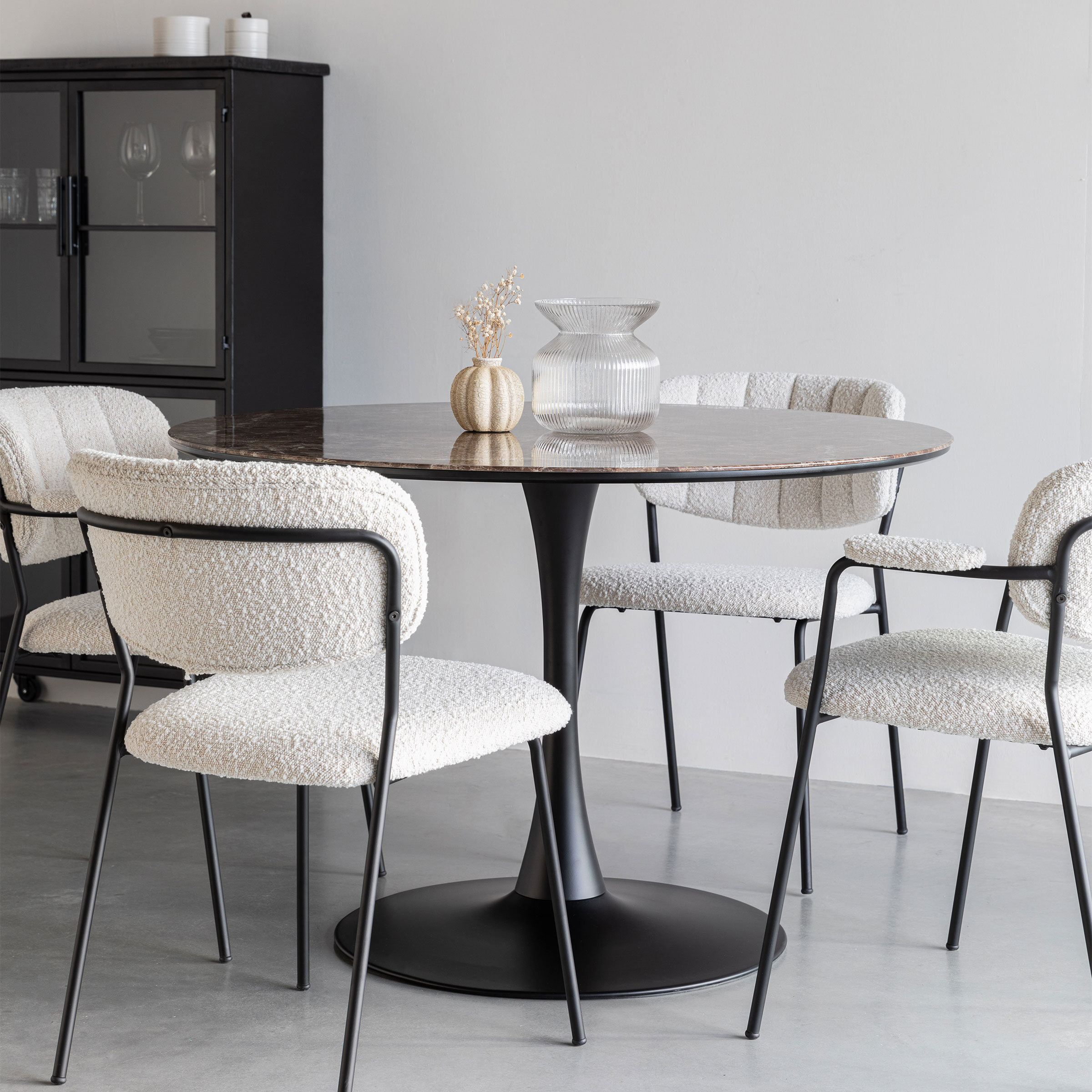 ZILT Ronde Eettafel 'Trisha' Marmerlook