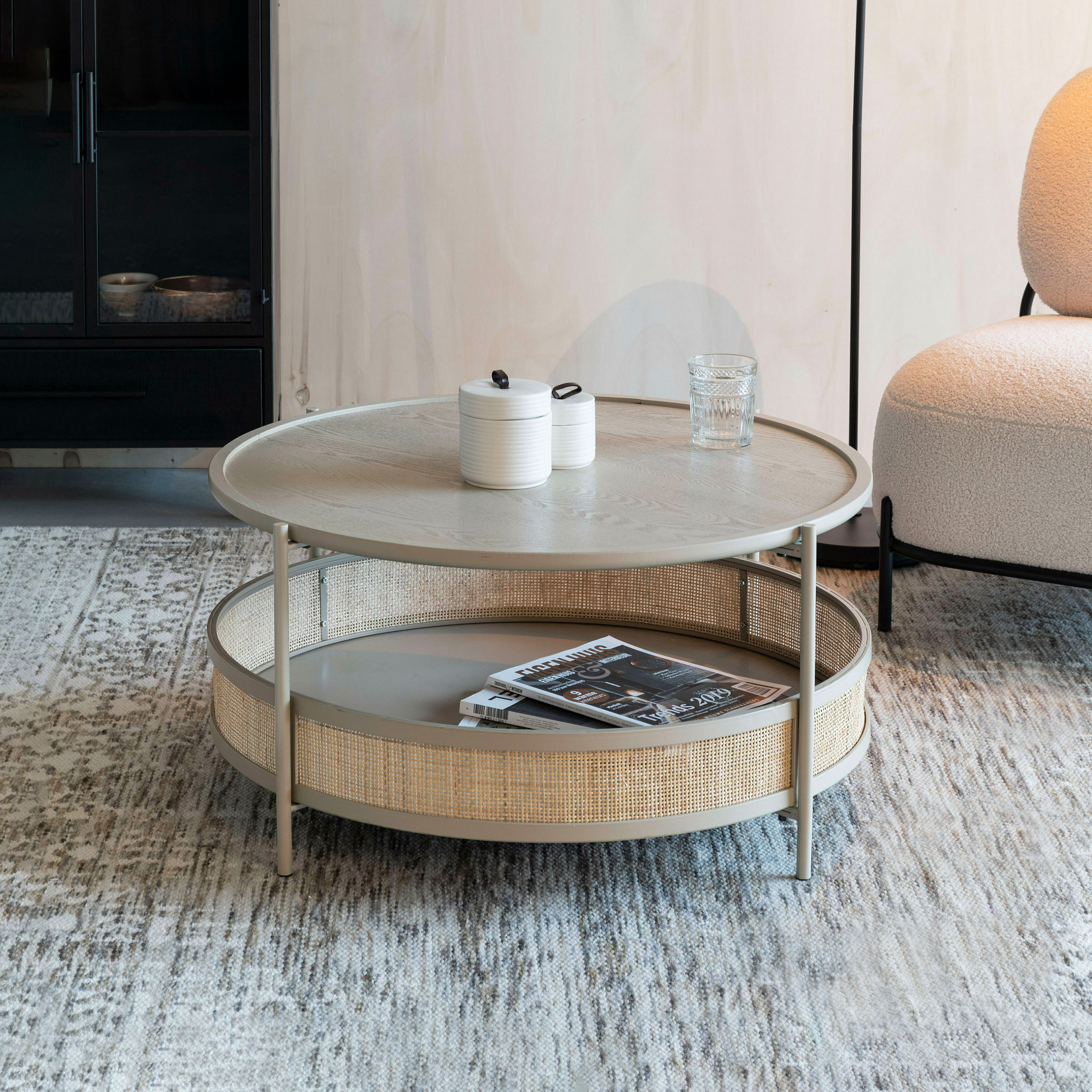 ZILT Ronde Salontafel 'Maddie' Rotan