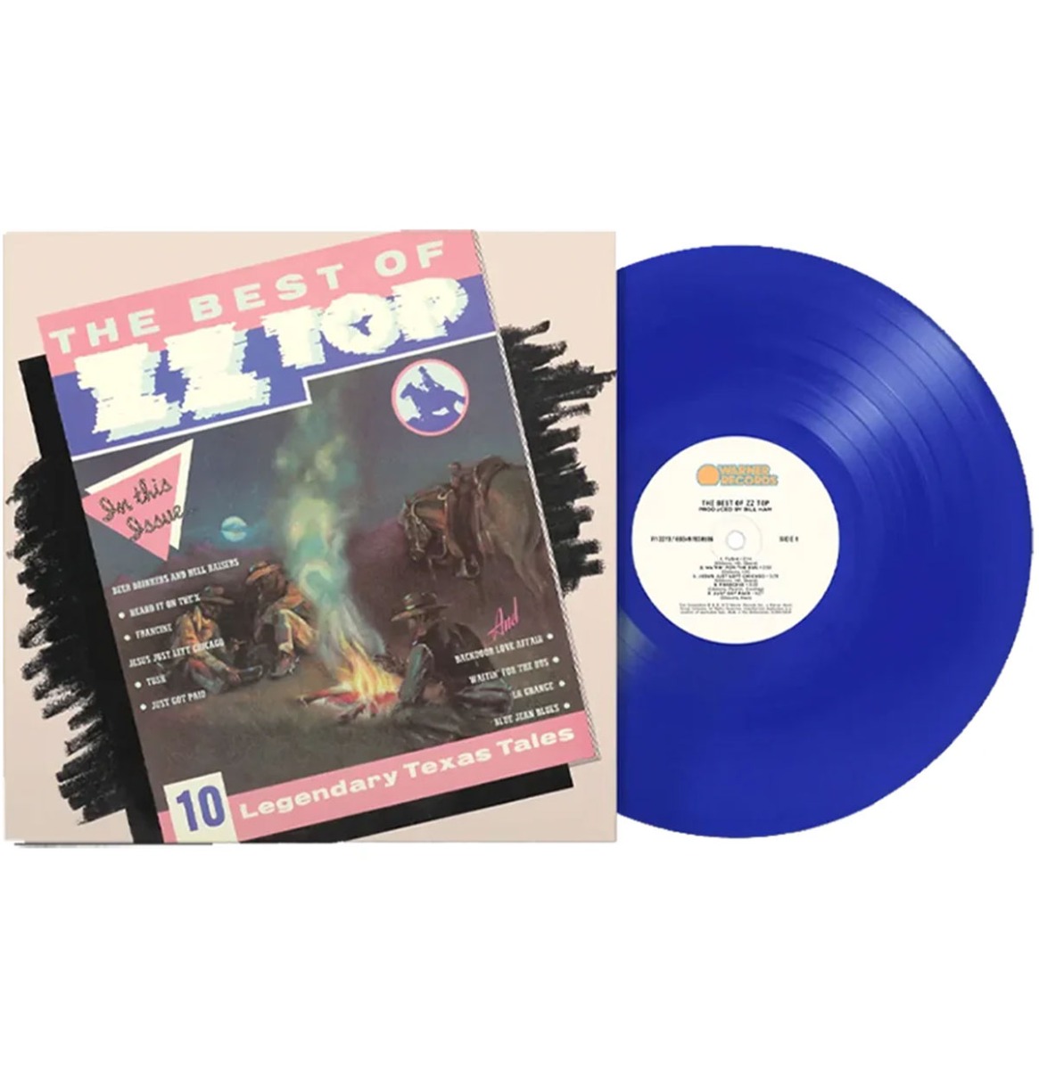 ZZ Top - The Best Of ZZ Top (Blue Vinyl) (LP) | Fiftiesstore