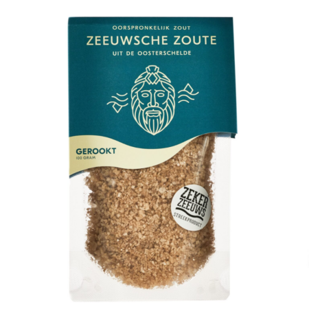 Zeeuwsche Zoute Stazak Gerookt - Intens Gerookte Zeeuwse Smaak - 100g - Verrijkt met Natuurlijke Rookaroma's - Hoogwaardig Zeezout in Stazak | Zeeuwsche Zoute