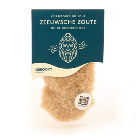 Zeeuwsche Zoute Stazak Gerookt - Verfijnde Zeeuwse Smaken - 50 gram - Natuurlijke Rookaroma's - Hoogwaardig Zeezout in Stazak | Zeeuwsche Zoute