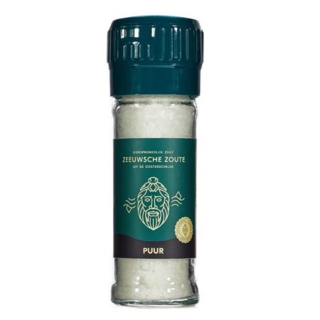 Zeeuwsche Zoute Zoutmolen Puur - Authentieke Zeeuwse Smaak - Handige Zoutmolen - Puur Zeeuws Zeezout voor Keukengebruik | FUN COOKING ONLINE
