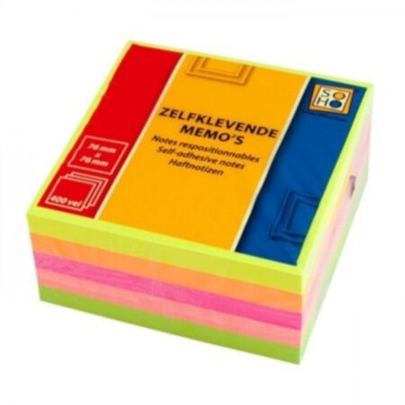 Zelfklevende memo's gekleurd 76x76 | Soho