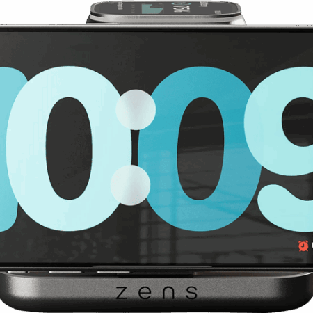 Zens 2-in-1 MagSafe met Qi2 Draadloze Oplader 45W met Standaard en Watch Stand