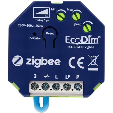 Zigbee Inbouw Smart LED Dimmer - 0-250 Watt - Fase afsnijding - trailing edge - Compatibel met draadloze schakelaar - ECO-DIM.10 Zigbee | Ecodim