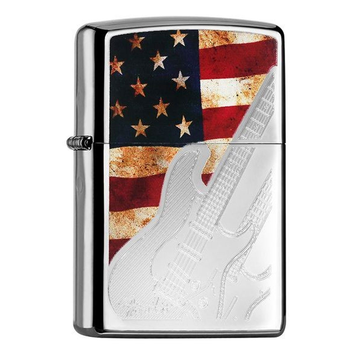 Zippo Aansteker Fender Gitaar En Amerikaanse Vlag | Zippo
