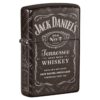 Zippo Aansteker Jack Daniel's Met Jack Daniel Op Achterkant - Zwart Ijs Glimmend | Jack Daniel's