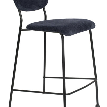 Zuiver Barstoel 'Benson' Ribstof (zithoogte 65cm) | Zuiver