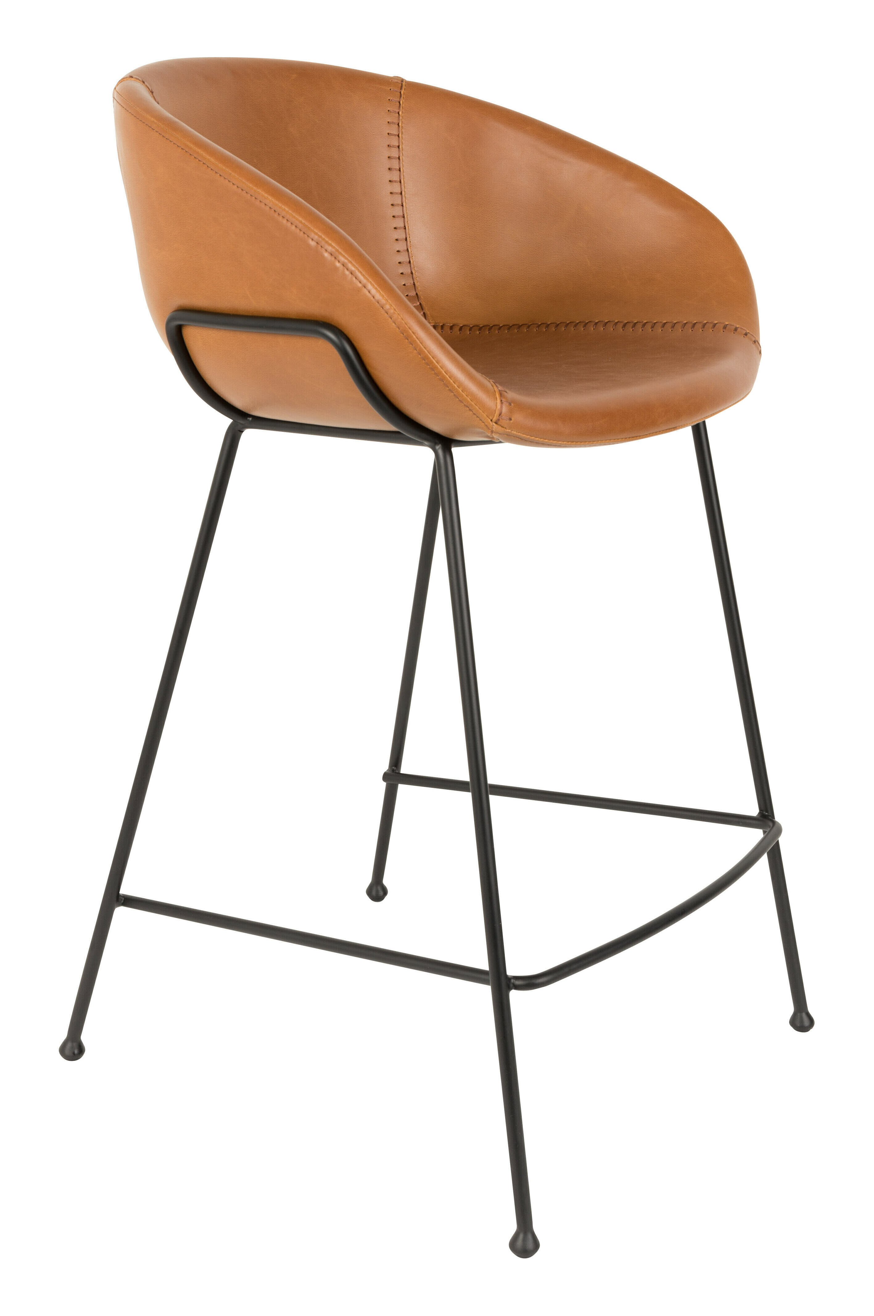 Zuiver Barstoel 'Feston' PU leer (zithoogte 65cm) | Zuiver