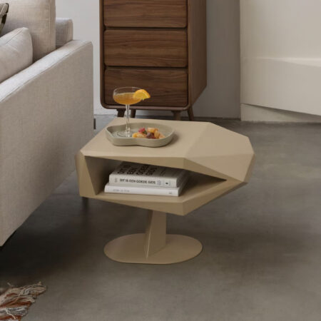 Zuiver Bijzettafel 'North' Resin en staal