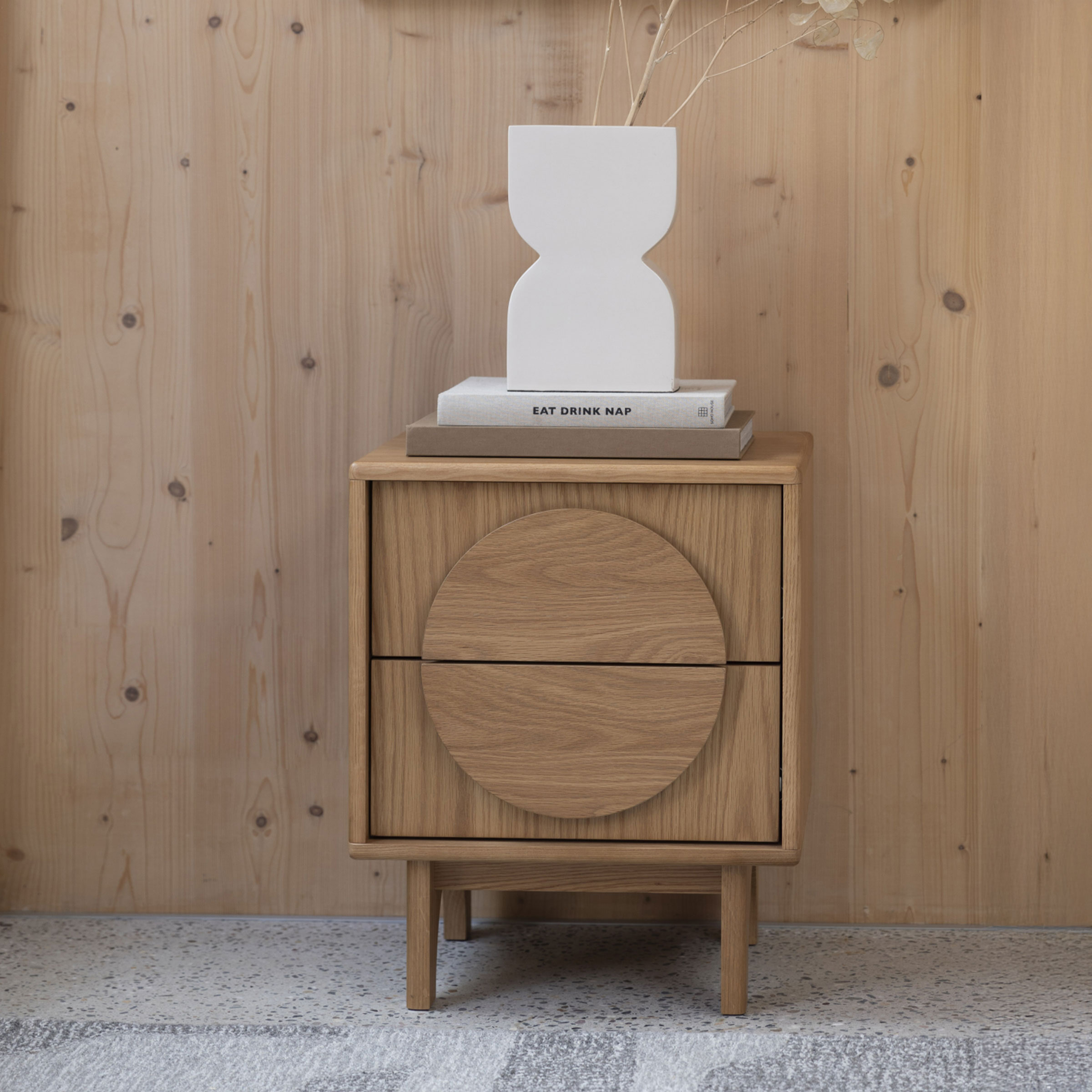 Zuiver Bijzettafel/Nachtkastje 'Groove' Eikenhout