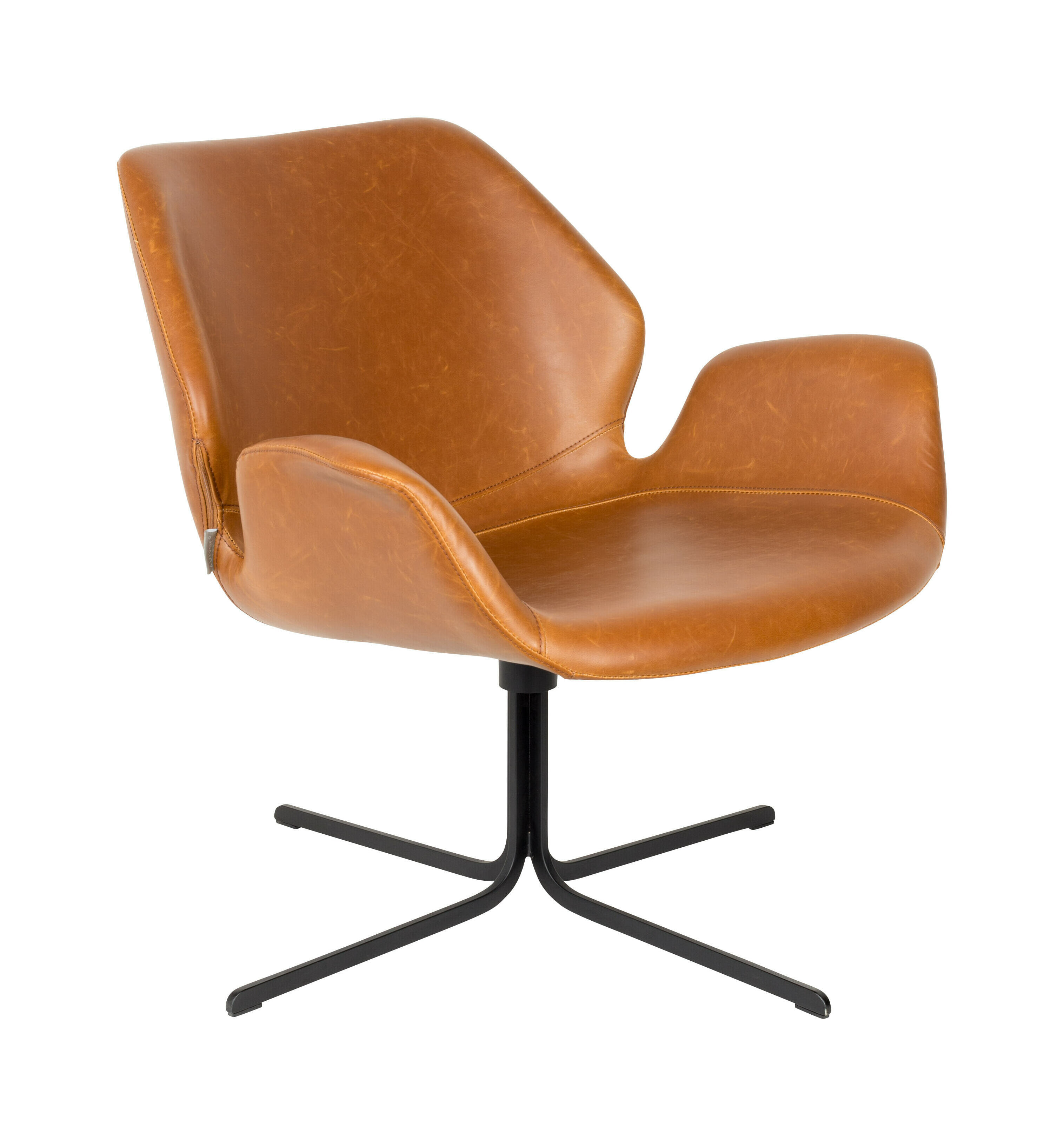 Zuiver Draaibare Fauteuil 'Nikki' Vintage PU leder | Zuiver