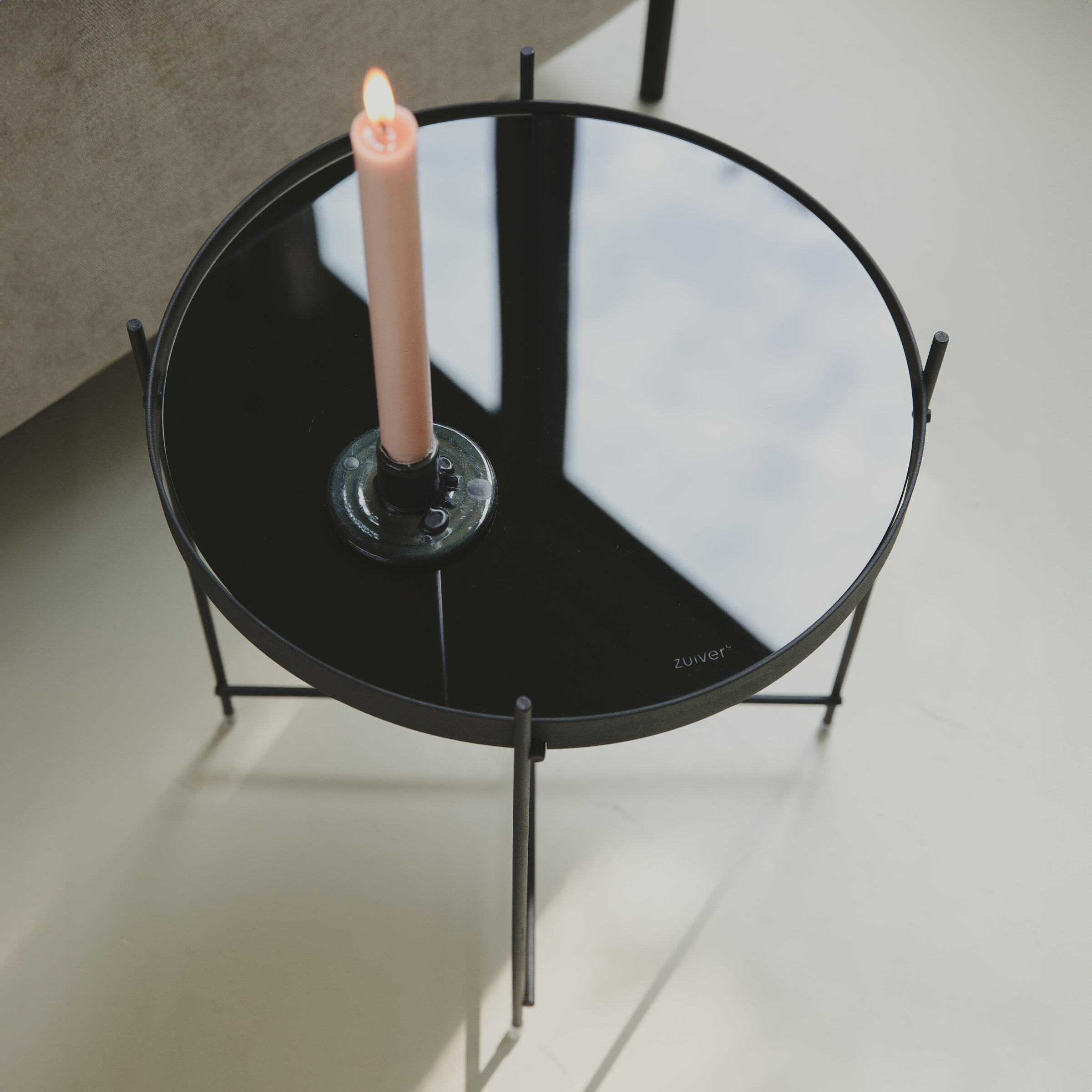 Zuiver Ronde Bijzettafel 'Cupid' Glas