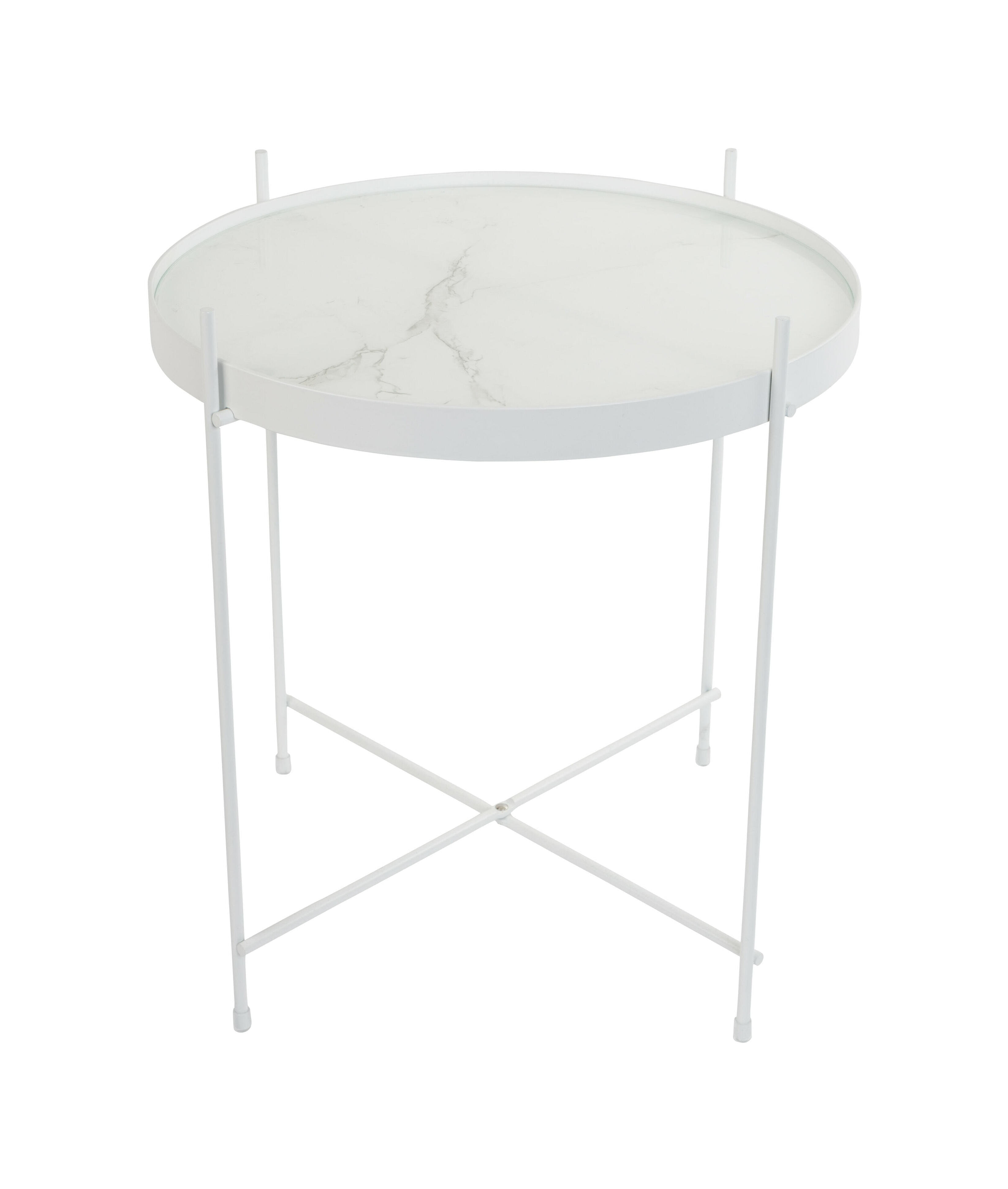Zuiver Ronde Bijzettafel 'Cupid' Marmerlook