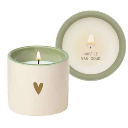 Zusss Geurkaars Keramiek Hartje Van Goud | Zusss