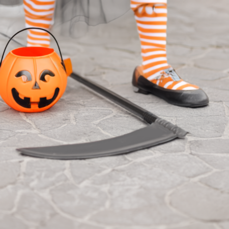Zwarte Zeis 100x34 cm - Halloween Accessoire | OUT OF THE BLUE