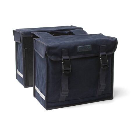 dubbele fietstas Canvas Deluxe zwart | New Looxs
