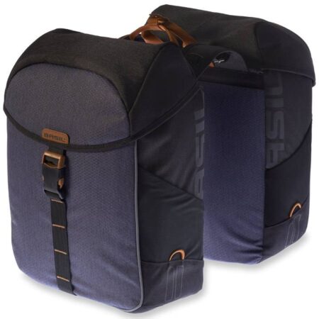 dubbele fietstas Miles black | Basil