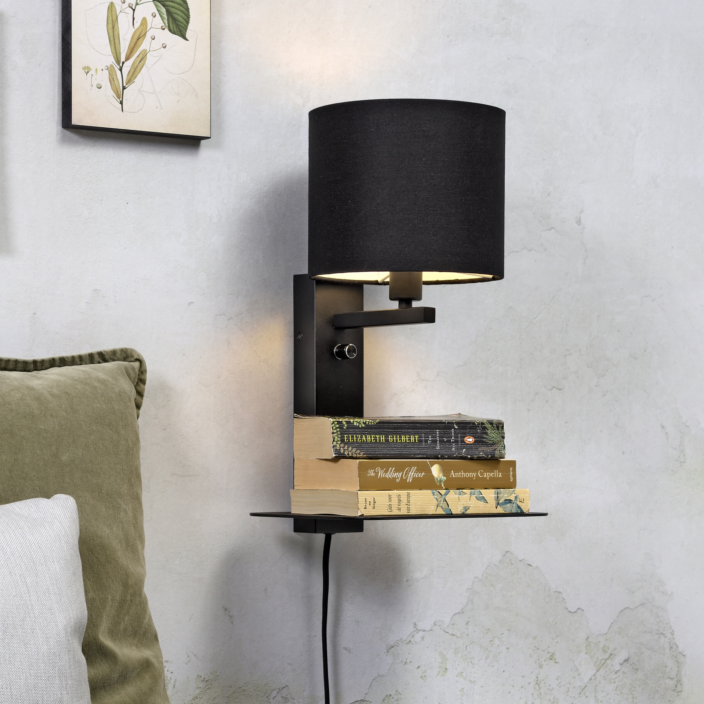 its about RoMi Wandlamp 'Florence' Met plank en USB
