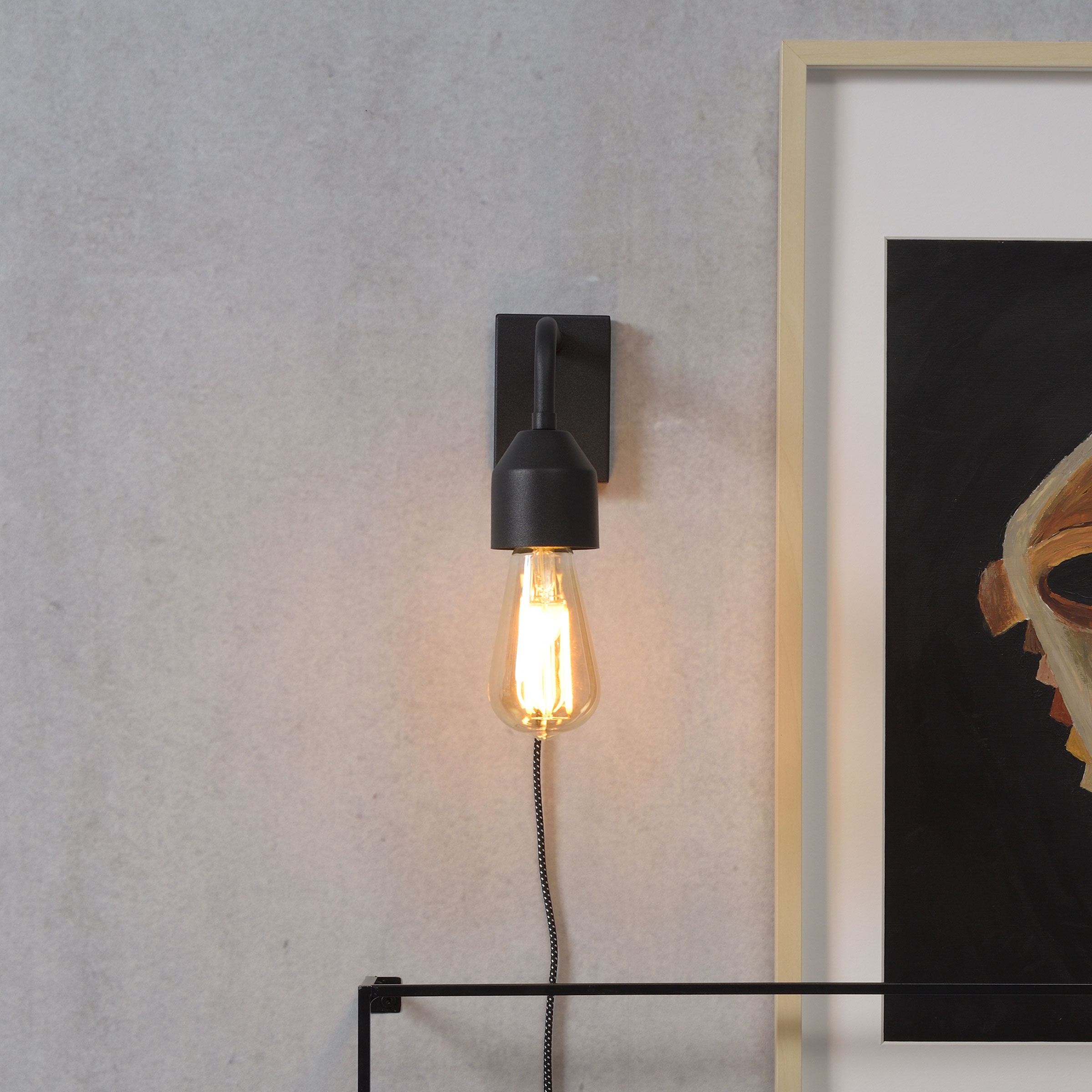 its about RoMi Wandlamp 'Madrid' kleur Zwart | it's about RoMi