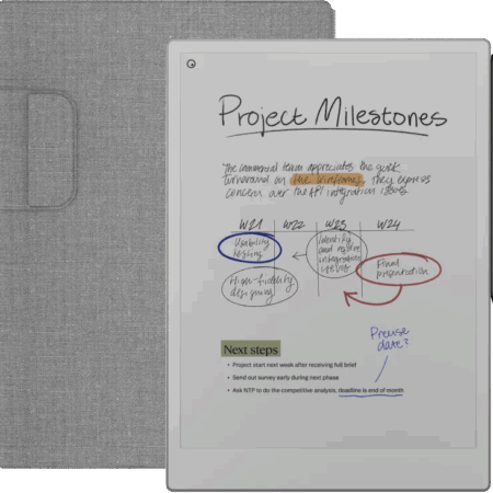 reMarkable Paper Pro + BlueBuilt Book Case Grijs