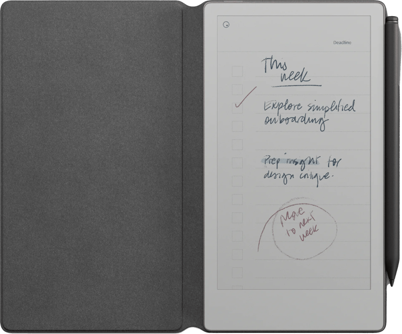 reMarkable Paper Pro Move Polymer Weave Book Folio Grijs