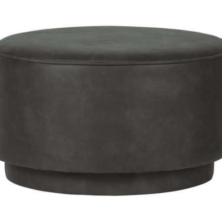 vtwonen Ronde Poef 'Coffee' Eco-leer 60cm