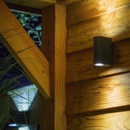 12 Volt Buitenlamp Up en Downlighter Sibus Zwart