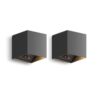 2x Falerna Oplaadbare Up & Down Wandlamp Zwart