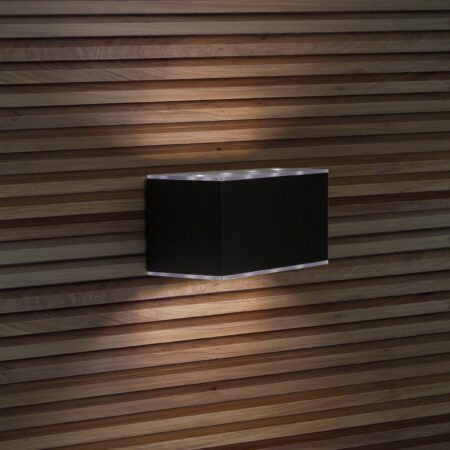 2x LED Solar Up en Down Muurlamp Antraciet