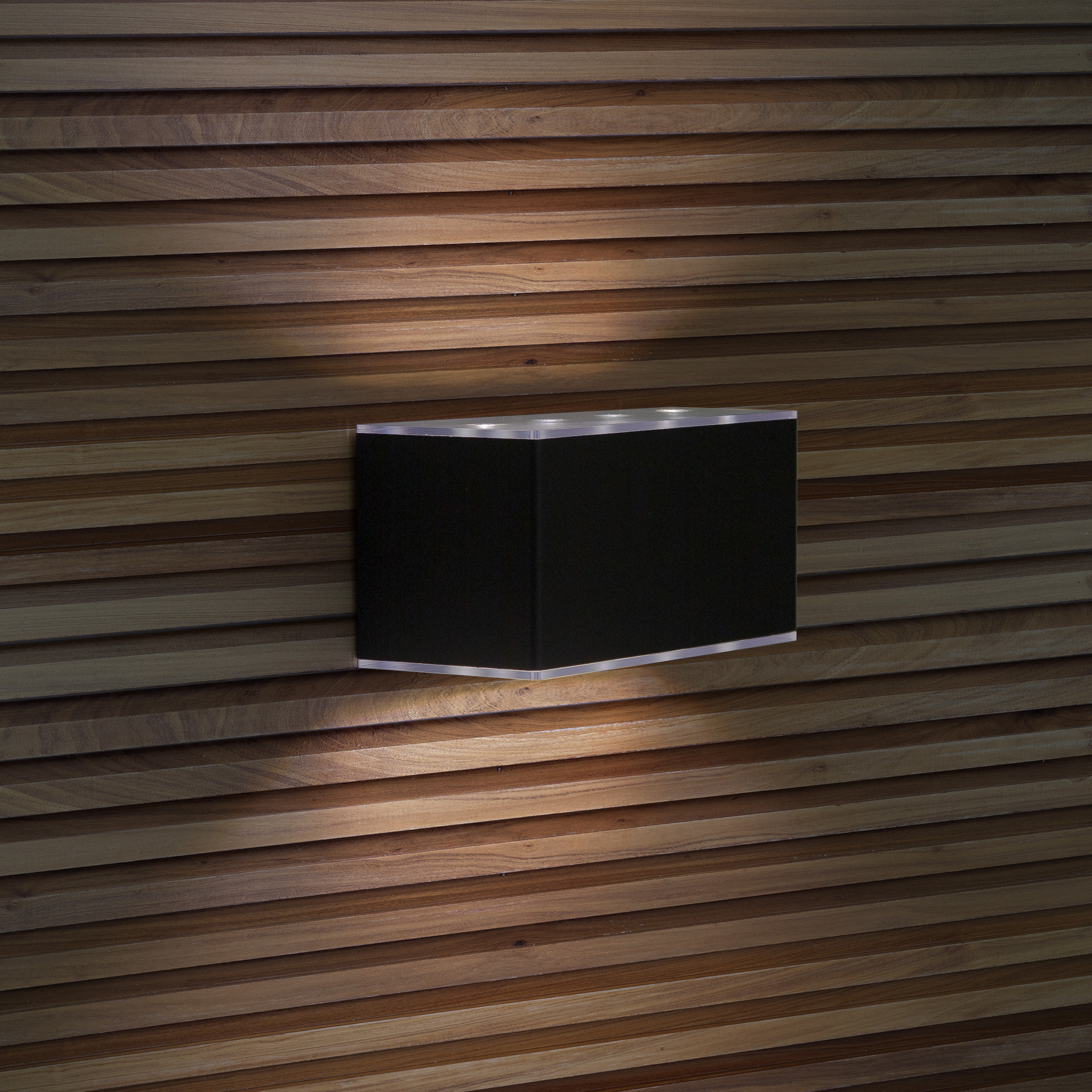 2x LED Solar Up en Down Muurlamp Antraciet