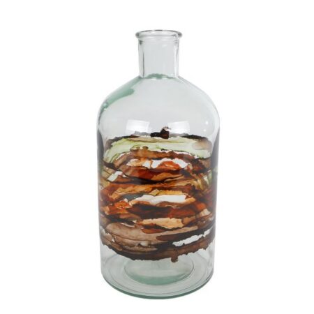 3R Vaas Retro L antique art glas 14x14x28cm