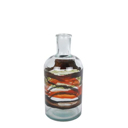 3R Vaas Retro S antique art glas 9x9x19cm