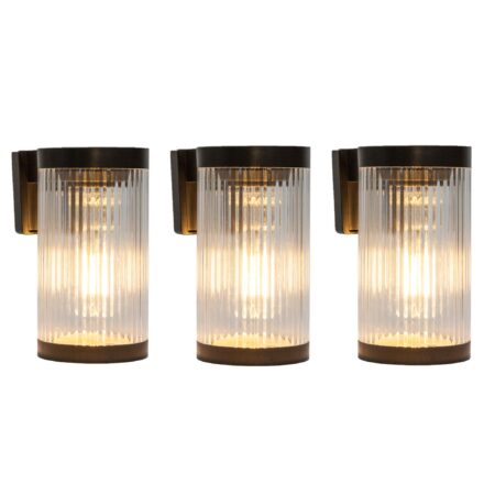 3x Aurelia Solar LED Muurlamp Zwart