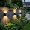 3x Mitch Solar Up en Down Muurlamp Zwart