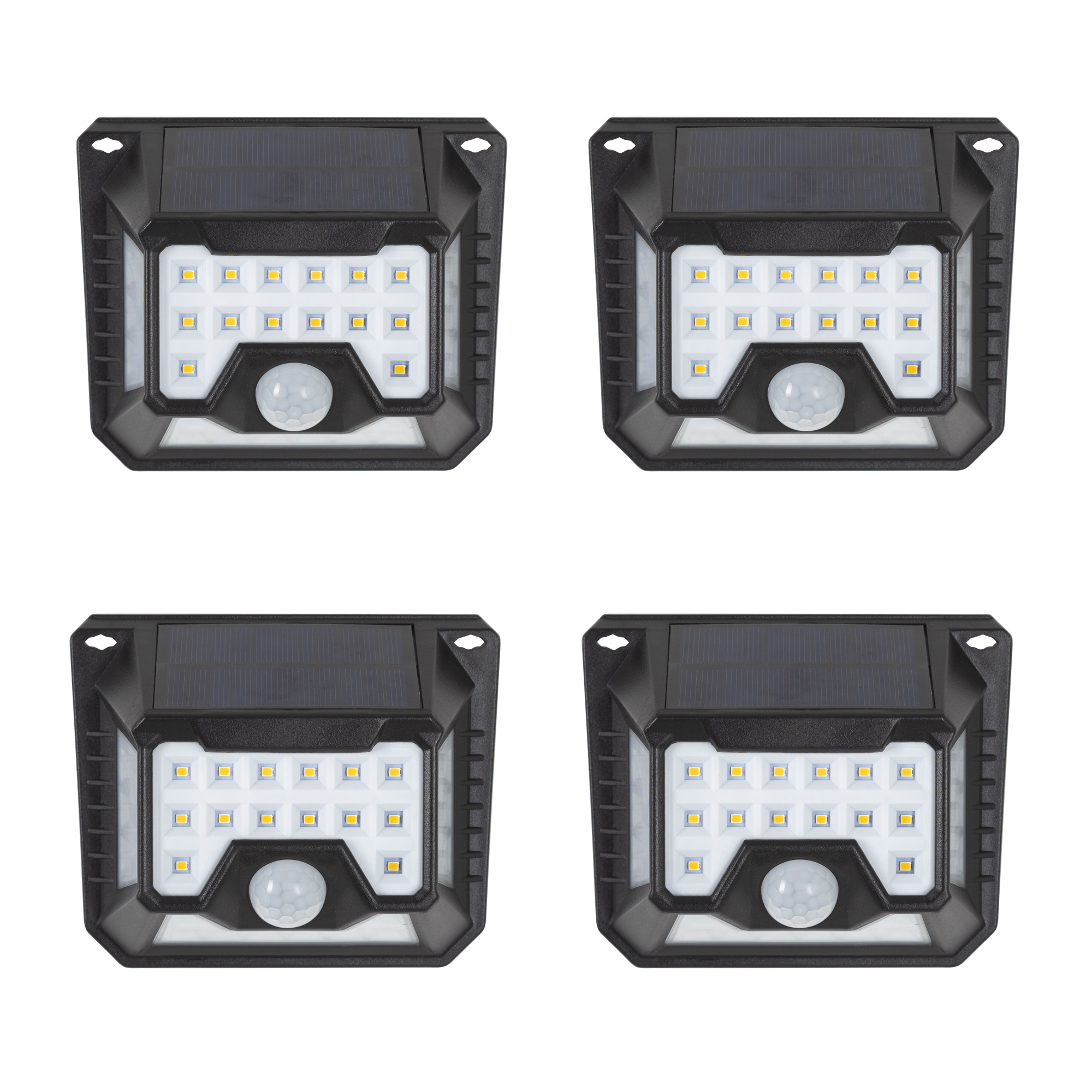 4 x Buitenlamp Zonne Energie Solys S Sensor Solar Wandlamp Buiten Set