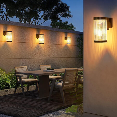 6x Aurelia Solar LED Muurlamp Zwart
