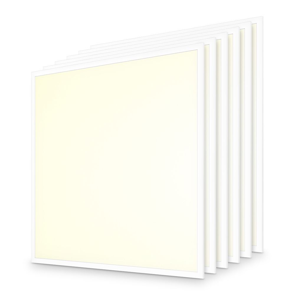 6x LED Paneel - 62x62 cm - 18/25 Watt - 4500 lumen - 180 lumen/watt - 3000K warm wit - UGR